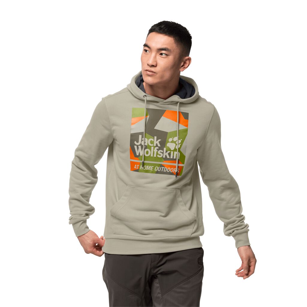 Jack Wolfskin 365 HIDEAWAY HOODY φούτερ ανδρικα ανοιχτο καφε | GR2485008